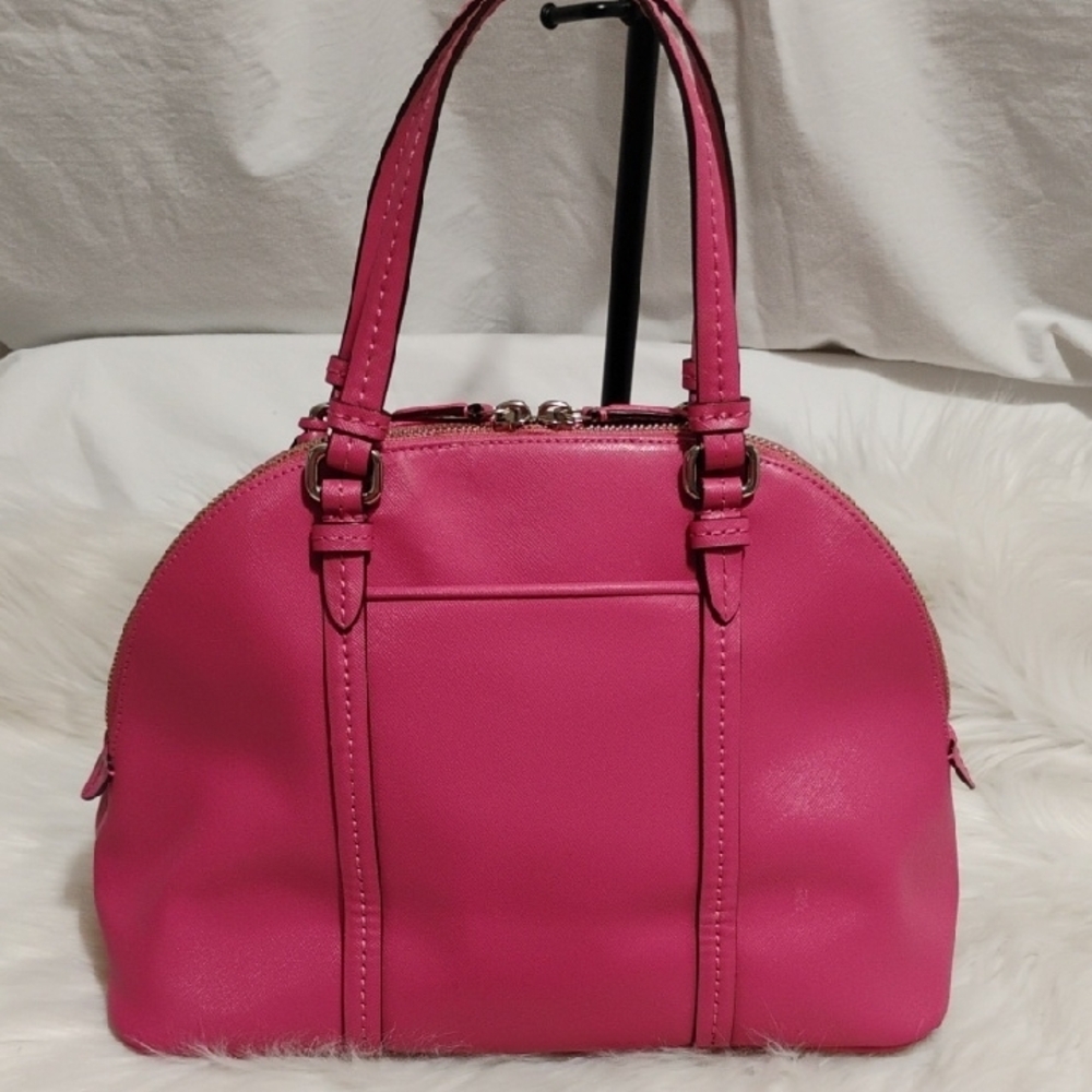 SALE! Authentic Coach Peyton Saffiano Cora Leather Domes Satchel W Strap - Picture 4 of 14
